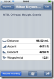 Trails iPhone bike app screenshot 