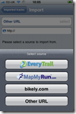 Trails importing a route