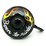 hand painted to say born to ride with flames hand painted to say born to ride with flames