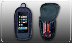 The VeloTrack iPhone Bike Mount that has a case surrounding it