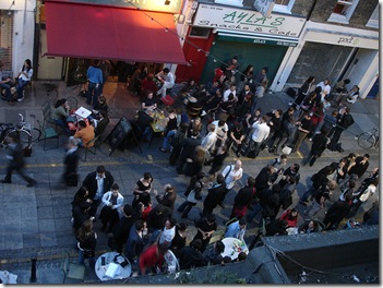 people outside pub
