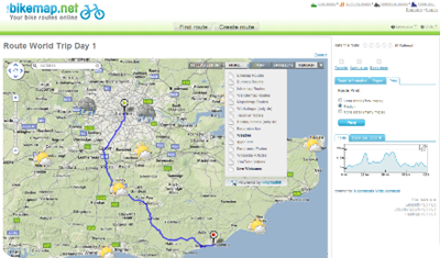 Bikemap.net  list of bike routes in london