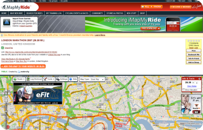 MapMyRide route website