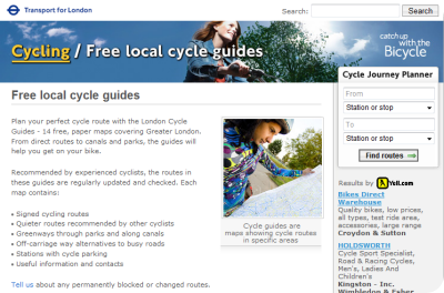 tfl cycle routes guides