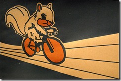 Cycling squirrel poster from art crank