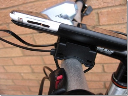 Bicio GoRide iPhone bike mount shown from the side