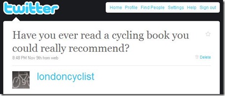 cycling book recommendations twitter