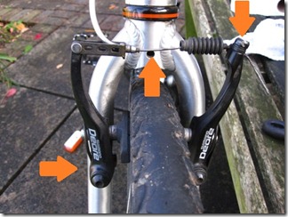 Lubricating the brakes with arrows
