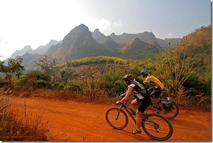Mountain biking the hillso f chaing dao