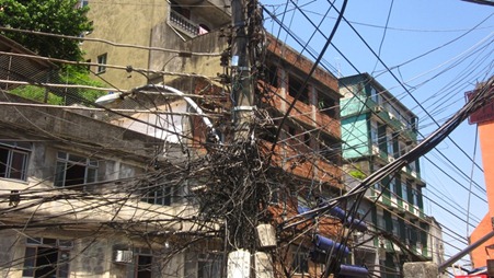 Electricity pirating in the Rio De Janeiro Favela