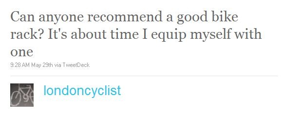 Twitter recommendations for good bike pannier racks