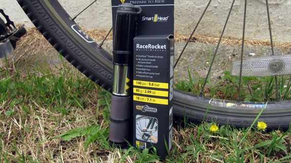 Topeak Race Rocket next to my bike tyres Topeak Race Rocket next to my bike tyres