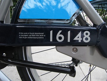 The serial code on a Boris Bike