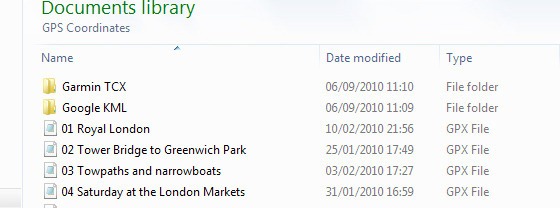 TCX files have been added to the london cycling routes eBook
