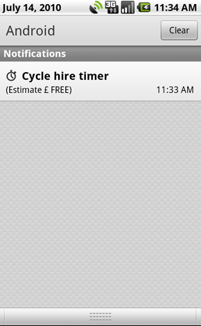 Cycle hire timer