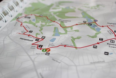 The map page in Where to Ride by Nick Woodford