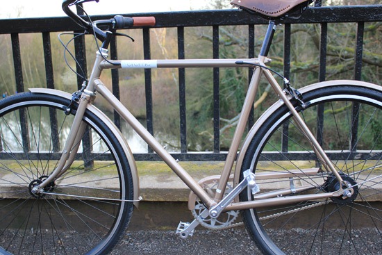 Cafe racer showing the looks. Sleek black colours mixed in with the coffee brown