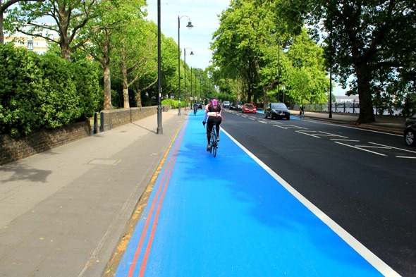 Cycle Superhighway 8 the big blue