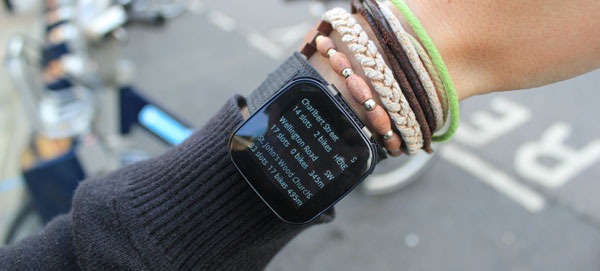 The cycle hire widget on the sony ericsson liveview