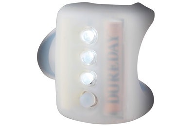 The Knog Gekko light in white product shot The Knog Gekko light in white product shot