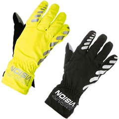 Altura night vision waterproof gloves showing the fluorescent and the black design