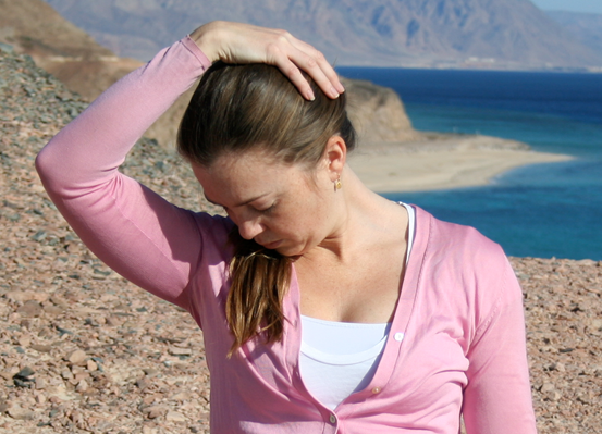 Yoga neck stretches for cyclists