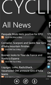 Cycling news app windows mobile