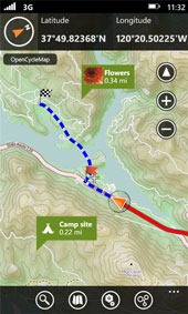 Outdoor Navigation Windows Mobile Bike App