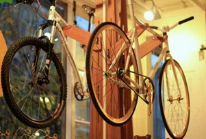 Two branchline stands side by side with a bike on each one