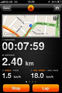 Sports tracker iPhone screenshot 1
