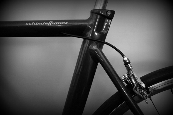 Zoomed in view of the Schindelhauer in black and white