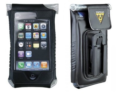 A product shot showing the front and back of the Topeak iPhone bike mount