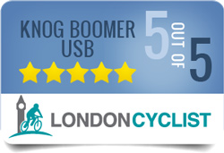 Knog Boomer USB Review Showing that we gave the Knog Boomer USB five stars