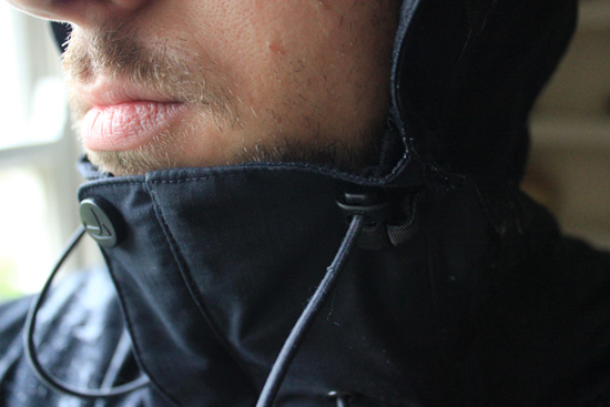 DHB Sync Waterproof Jacket close up of neck DHB Sync Waterproof Jacket close up of neck