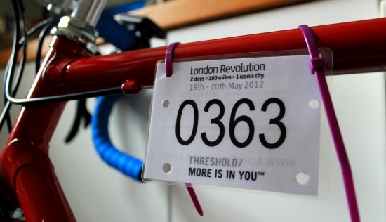 Riding a sportive - number of the rider