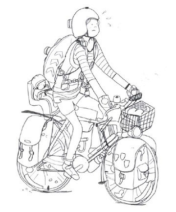 London Cyclist Handbook Preview Cyclist With Lots of Gear