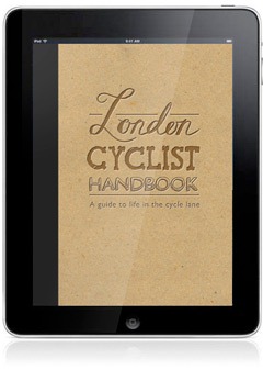 London Cyclist Handbook on an iPad