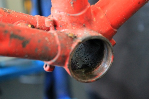 water in the bottom bracket