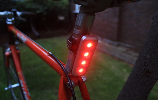 Knog blinder with the light on