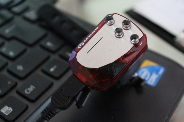 Moon being charged up via USB
