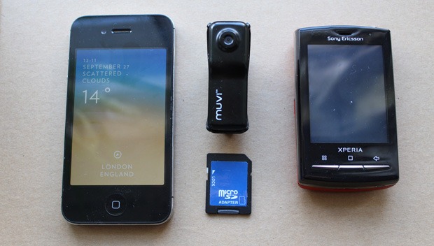 Veho muvi compared to the iPhone and other devices