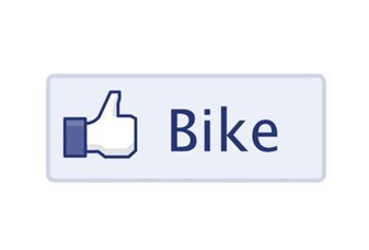 Instead of a Facebook like button there's a bike
