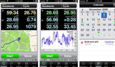 Cyclemeter is an iPhone app for cyclists wishing to use the GPS