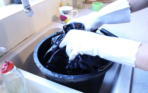 Washing a waterproof jacket in nikwax