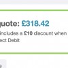 £318 insurance quote screenshot