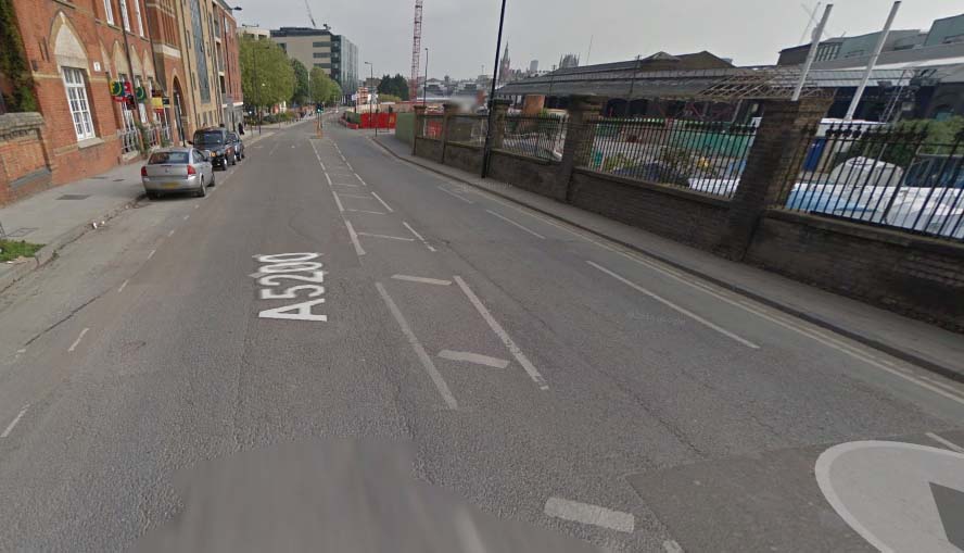York Way, north of King's Cross - image from Google Streetview