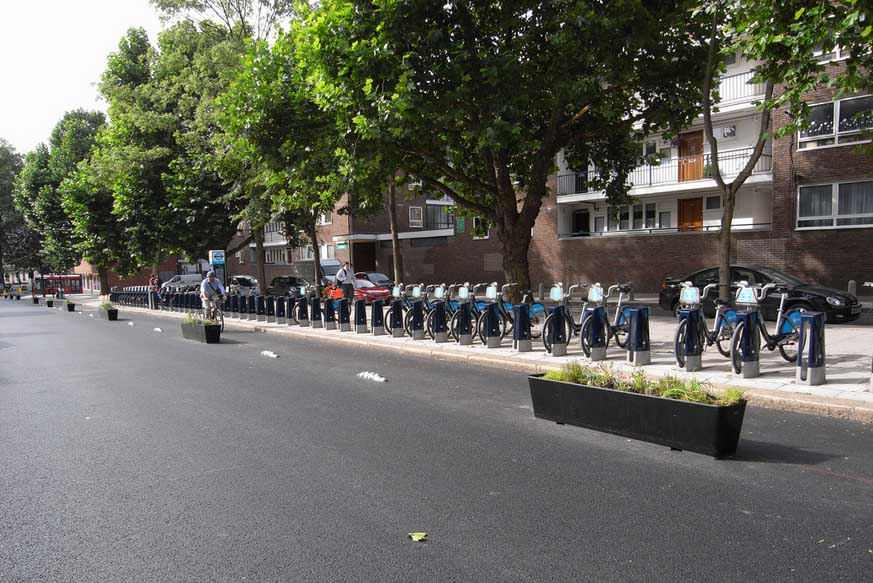 The new Royal College Street cycle track - image from Sustrans