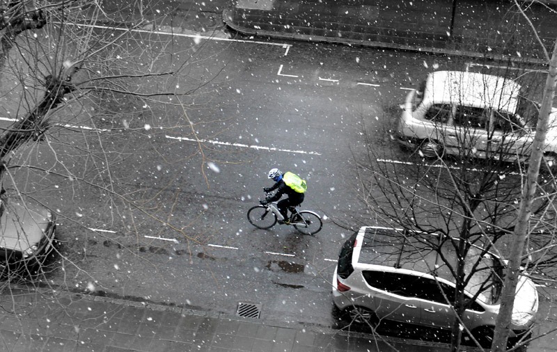 Cycling In The Snow Cycling In The Snow